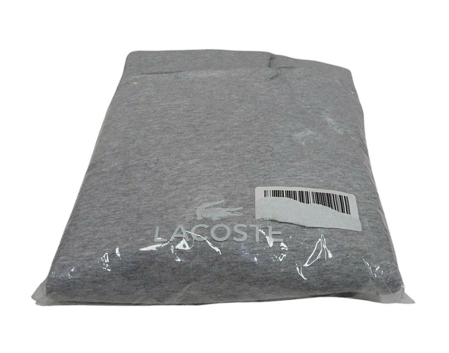 Lacoste Men's Hooded Pullover Sweatshirt, Silver Chine/Navy Blue, Size - XS
