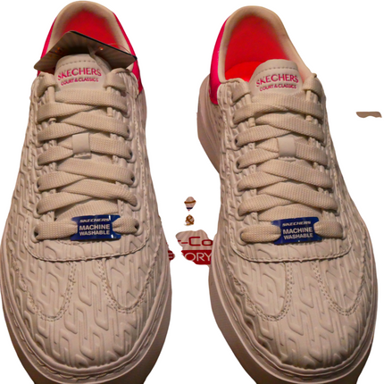 Skechers Women's Cordova Classic Sneaker, Repeat Business - White/Hot Pink, US10