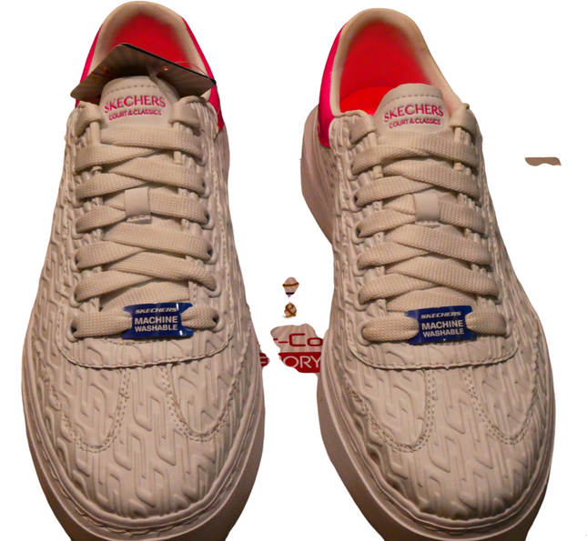 Skechers Women's Cordova Classic Sneaker, Repeat Business - White/Hot Pink, US10