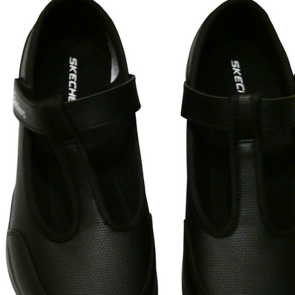 Skechers Girls T-Bar Mary Jane Sneaker, Black/Black, US 4