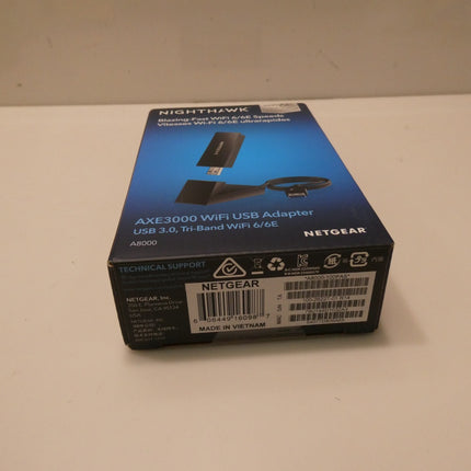 NETGEAR Nighthawk AXE3000 USB Wireless Adapter - USB 3.0 (A8000) Black