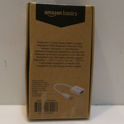 AmazonBasics DisplayPort to VGA Adapter (White)
