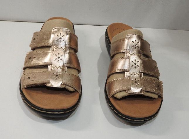 Clarks Women's Leisa Spring Fashion Sandal, Rose Gold Leather, US 6