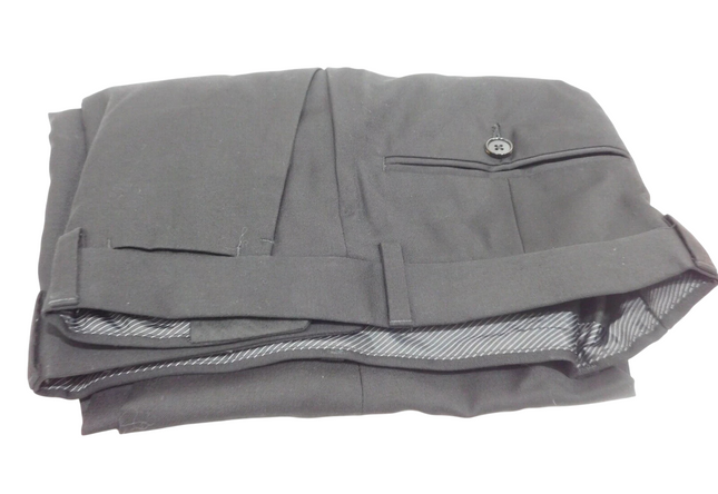 Calvin Klein Men's ACXST600 Super Slim Fit Wool Blend Suit Pant, Black - 76 Regu