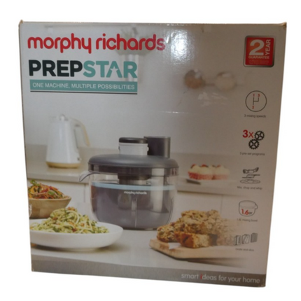 Morphy Richards PrepStar Compact Food Processor 4L, Grey (401014)