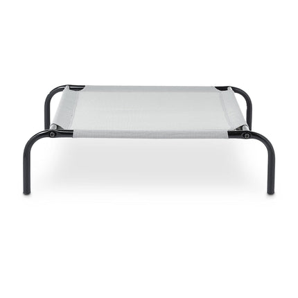 Elevated Cooling Pet Dog Cot Fabric Bed, Grey - Small