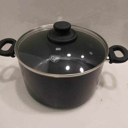 GreenLife Soft Grip Diamond Healthy Ceramic Nonstick, 12 pc Cookware Pots