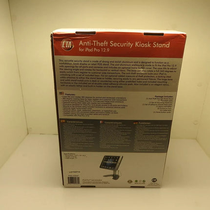 CTA Digital Anti-Theft Security Kiosk Stand for 12.9" iPad Pro