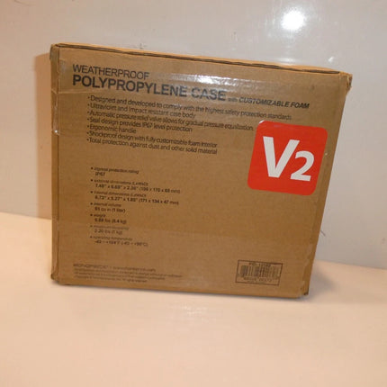 Monoprice Weatherproof Hard Case - With Customizable Foam, 7 x 6 x 2 Inch, Black