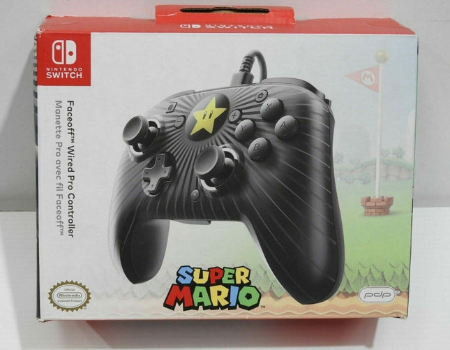 PDP Nintendo Switch Faceoff Super Mario Star Wired Pro Controller