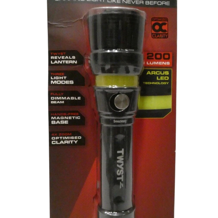 Iprotec TWYST Z 200 Lumens LED Light Flashlight Torch 89551