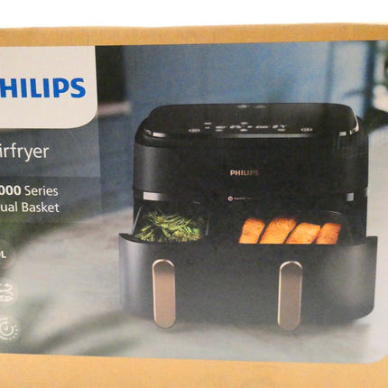 Philips 3000 Series Dual Basket 9L Air Fryer XXL (Grey) NA352/00