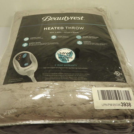 Beautyrest Heated Throw 127cm x 152cm