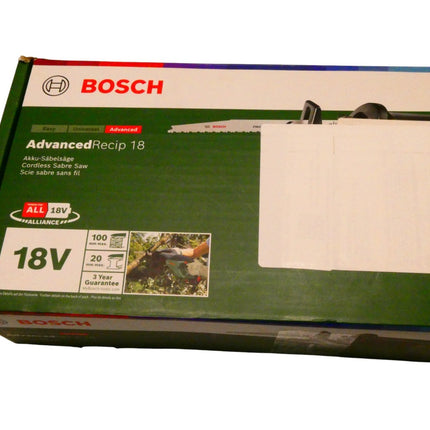Bosch 18 V Cordless Reciprocating Recip Sabre Saw Inc Blade Without Battery