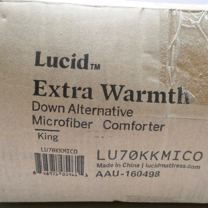 LUCID Down Alternative Comforter - Hypoallergenic - All Season - 400 GSM - King,