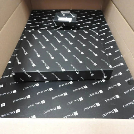 Dacasso D1237 Rustic Black Leather 3-Piece Desk Set