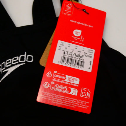Speedo Women's Eco Endurance+ Medalist One Piece Swimsuit, Black, 32