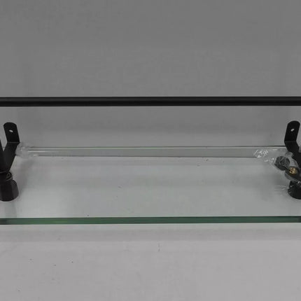 Allied Brass FT-1/16TB Foxtrot 16 Inch Vanity Integrated Towel Bar Glass Shelf