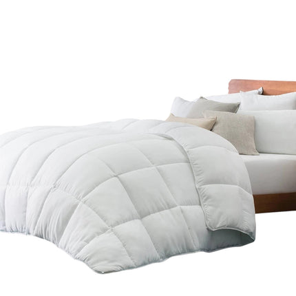 LUCID Down Alternative Comforter - Hypoallergenic - All Season - 400 GSM - King,