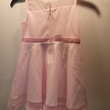 Calvin Klein Girls' Sleeveless Party Dress, Fit & Flare Silhouette, Sweet Pink,6