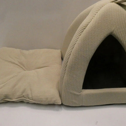 Pet Tent-Soft Bed for Dog and Cat by Best Pet Supplies - Beige Corduroy
