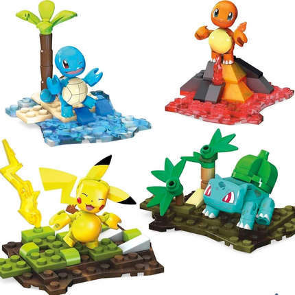 MEGA Pokémon Building Toys Set Kanto Region Team with 130 Pieces