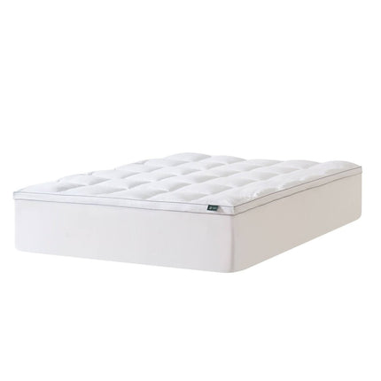 Zinus Queen Quilted Pillowtop Mattress Topper with Elastic Skirt - Fits 40cm Thi