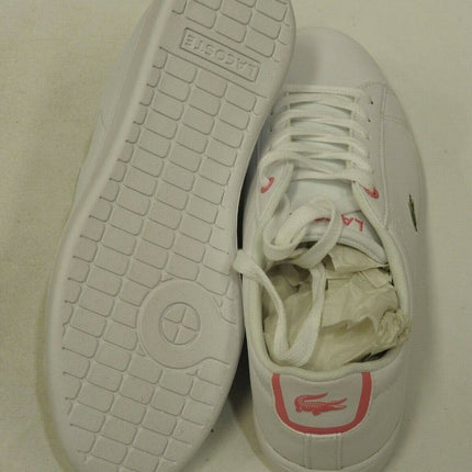 Lacoste Carnaby Evo BL 2 White/Pink Synthetic Junior Trainers Shoes UK 5, US 6