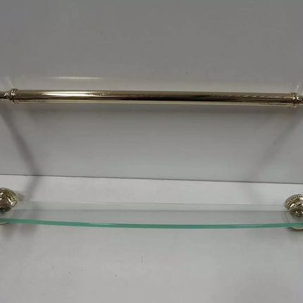 Allied Brass DT-33TB/18-PB Glass Shelf with Towel Bar, 18-Inch x 5-Inch