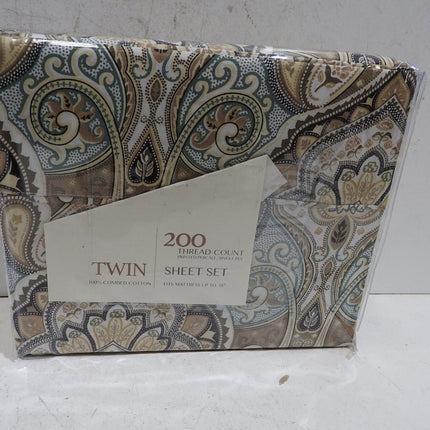 Pointehaven 200 Thread Count Percale Sheet Set, Twin - Cedar