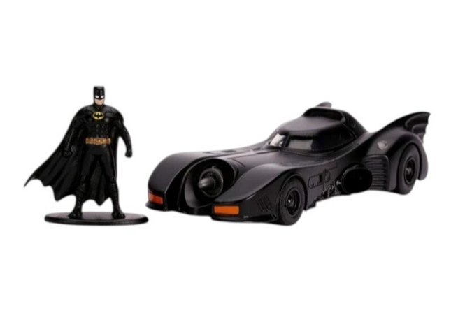 Jada Hollywood Rides 1989 Batman Batmobile & Figure 1:24 Diecast Model Car