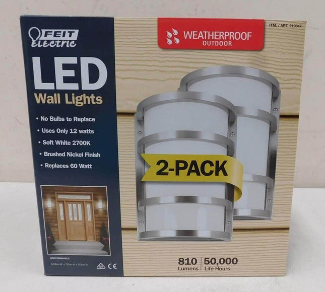 Feit Electric LED Wall Lights 2 Pack Outdoor Use