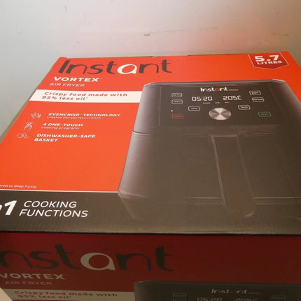 InstantBrands Vortex Digital Single Drawer Air Fryer with Easy to Use 4 Smart Pr