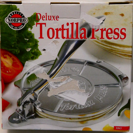 Norpro Cast Aluminum Tortilla Press, Stainless Steel, 6 inch
