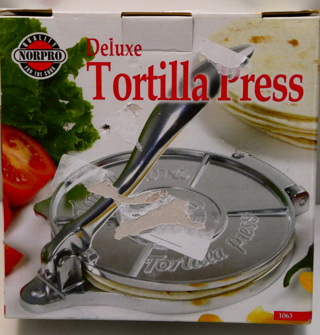 Norpro Cast Aluminum Tortilla Press, Stainless Steel, 6 inch