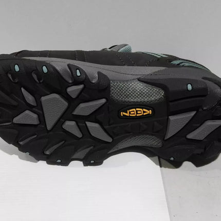 KEEN Men's Targhee II Mid Waterproof Hiking Boots, Black Olive Mineral Blue, 8US