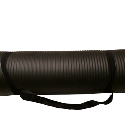 Amazon Basics Extra Thick Exercise Yoga Gym Floor Mat with Carrying Strap - Grey