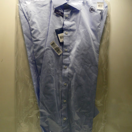 Abelard Men's 4 Way Stretch Poplin Slim Fit Dress Shirt, Sky, XL