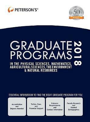 Graduate Programs in the Physical Sciences, Mathematics, Agricultural Sciences, 